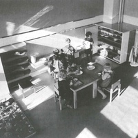 Housekeeping niche in activity room [Municipal Montessori Nursery in the Goethehof, Schüttaustrasse, Vienna, 1930-1932] - T. Müller, R. Schneider, <em>Lehrmaterialien 1913-1935. Möbel und Architektur. Techning Meterials 1913-1935. Furniture and Architecture</em>, München, Prestel Verlag, 2002, p.75$$$403