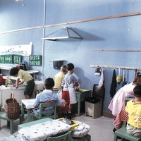 [Practical life activity corner, Casa dei Bambini on Viale Spartaco (Tuscolano district), 1980s, Rome] – ONM Archive.$$$507