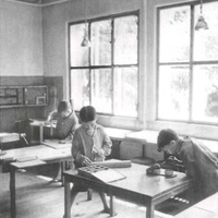 Workshop for group 3 [The Children's House on Rudolfsplatz, Vienna, 1930] - T. Müller, R. Schneider, <em>Lehrmaterialien 1913-1935. Möbel und Architektur. Techning Meterials 1913-1935. Furniture and Architecture</em>, München, Prestel Verlag, 2002, p.71$$$398